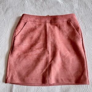 Dry Goods Pink Suede Skirt